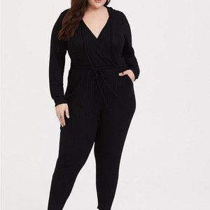 Torrid Hooded Ribbed Jumpsuit